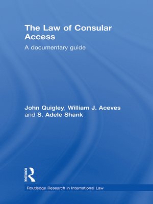 cover image of The Law of Consular Access